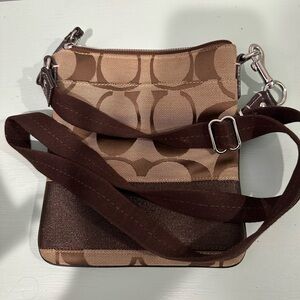 Coach Signature Brown Crossbody Bag